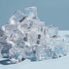 Obraz premium A pile of sparkling ice cubes