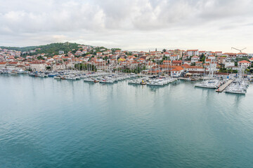 Obraz premium Trogir, Croatia - 10.23.2025: Trogir Old Town and Marina, Croatia