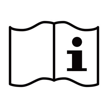 Read Instructions Book Icon Consult Manual Symbol Vector Outline Sign