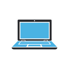 vector laptop computer isolated on white