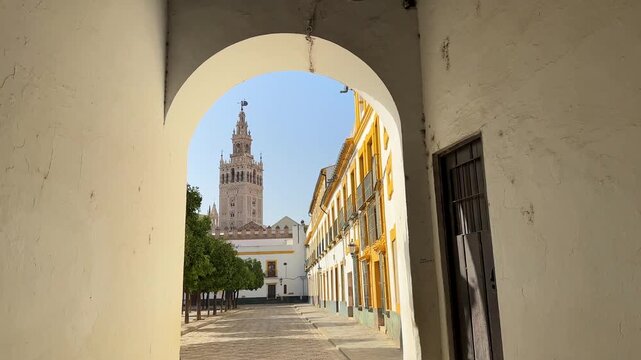 Discovering the Giralda tower in Seville, Spain