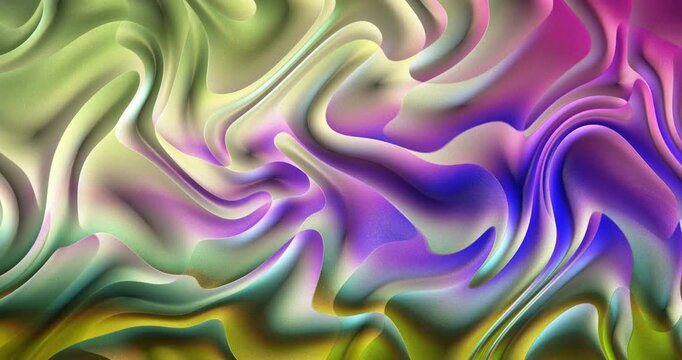 Abstract Psychedelic Liquid Flow Background &ndash; Colorful Fluid Gradient Motion Loop