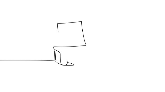 Printer Ejecting Paper Continuous Line Art Animation for Workflow