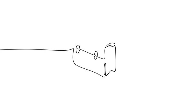 Open Briefcase Motion Graphic Single Line Style Business Design