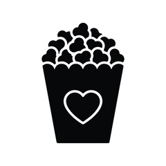 Cute Cupid Cookie Black Silhouette Illustration