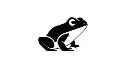 Fototapeta premium Black frog silhouette isolated
