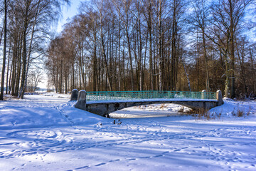 Ogrody pałacowe w Choroszczy zimą, Podlasie, Polska © podlaski49