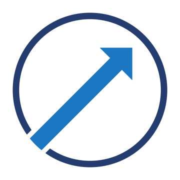 Circular Arrow Up Icon for Progress and Development.eps