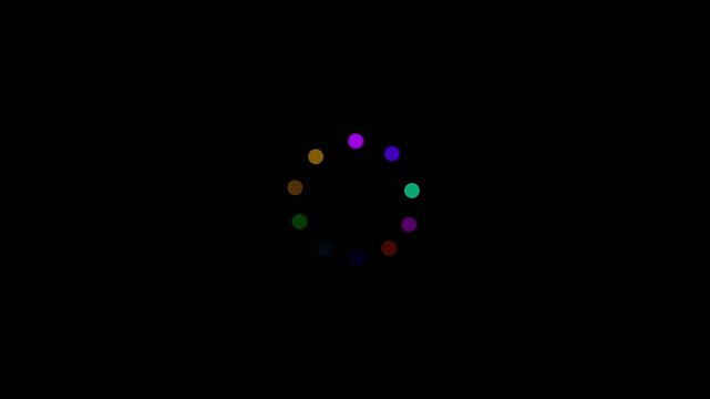 simple circle rotating dot animated loading motion graphic alpha channel loop video design. animated circle dot loading gif video icon transparent. Dots Progress Loader Motion ...
