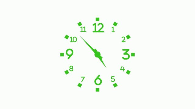 Vintage Analog Clock Animation with Moving Hands