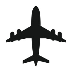 Airplane Silhouette Signs &ndash; Symbol Vector Set. Enhance your designs with this Airplane Silhouette Signs Vector Set, featuring clean and simple airplane icons perfect for travel .