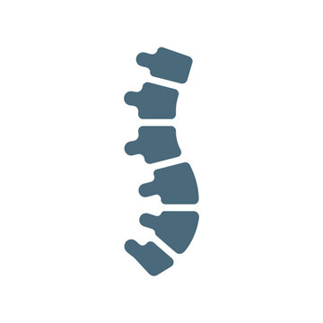 A vector graphic illustration of a spine with interlocking puzzle pieces representing back health and wellness