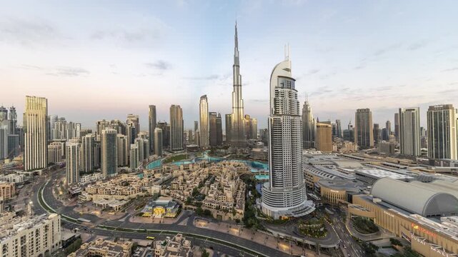dubai skyline from a unique high vantage point
