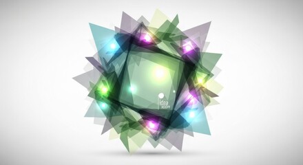 Obraz premium Abstract Glowing Geometric Design