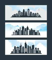 Fototapeta premium city skyline vector illustration