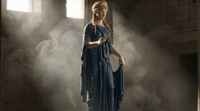 Cinematic recreation of Elpis, personification of hope in ancient Greek mythology