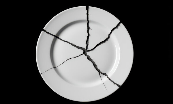 The Beauty of Imperfection: A Study of a Cracked Ceramic Plate