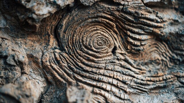Knothole Wood Grain Close-Up
