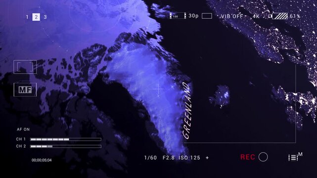 Greenland Globe text HUD Country on map Keep Greenland Free Freedom 3d animation