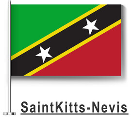 Flag Saint Kitts Nevis 