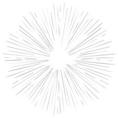 Obraz premium Explosion of radiating thin grey lines originating from a central point in a circular pattern