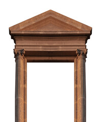 On the streets in Catalonia, public places. Elements of architectural decorations of buildings, doorways and arches, plaster moldings and patterns.  © Kozlik_mozlik