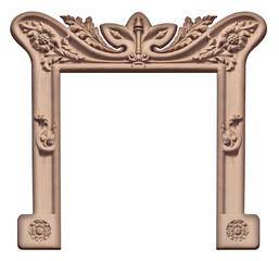 On the streets in Catalonia, public places. Elements of architectural decorations of buildings, doorways and arches, plaster moldings and patterns.  © Kozlik_mozlik