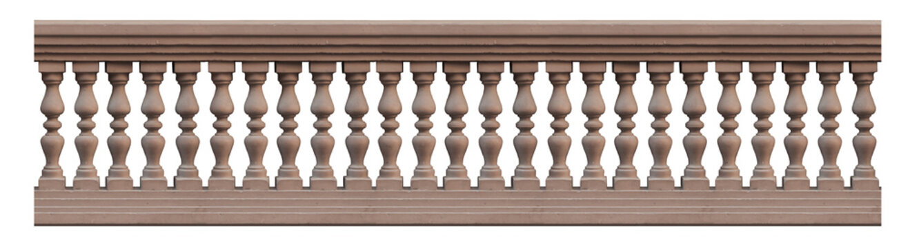 Elements of architectural decorations of buildings, balconies, arches and balustrade, gypsum patterns and stucco. On the streets in Catalonia, public places.