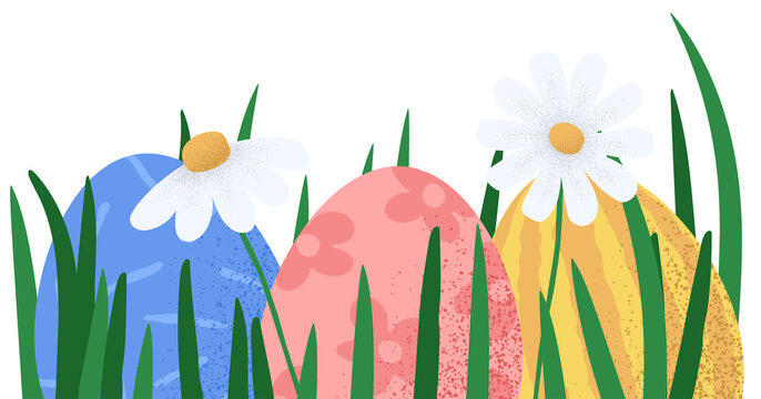 Easter Eggs in Grass