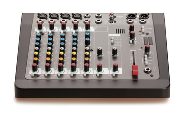 recording mixer path isolated on white