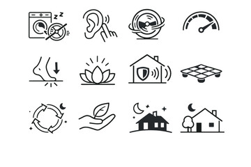 Obraz premium Image vector spinning awareness generation habit prevention icon home spin moderation simple