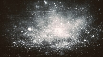 Obraz premium Bright cloudy galaxy with dense star clusters in dark space background