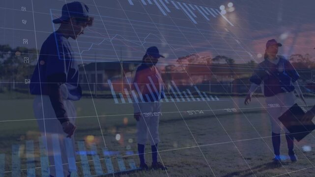 Animation of data processing over diverse baseball players