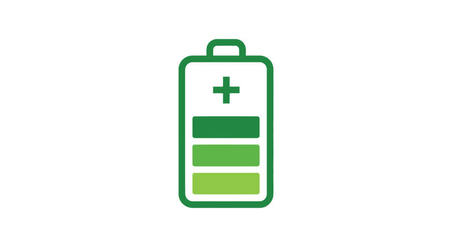 Green battery icon with plus sign.