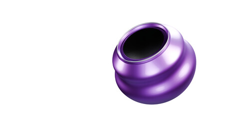 Portable speaker with glossy colored metallic body with transparent background