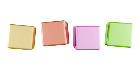 Set of colorful blocks for placing letters or quotes