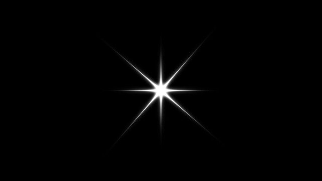 Sparkle twinkling star animation video, glowing light effect, sparkling stars shine animation, blinking cartoon stars, star sparkle vector doodles, retro shine movement on black screen background. 4k