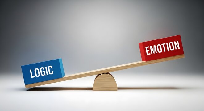 Logic vs emotion on a seesaw