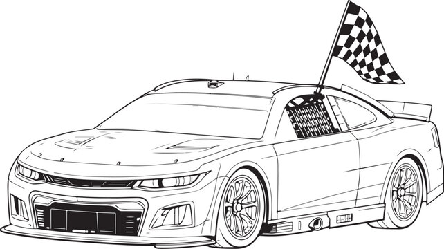 american circuit car racing vector isolated