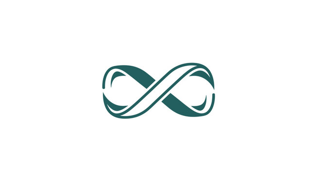 Infinity Symbol Green Logo Design Element.