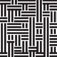 Abstract black and white geometric pattern with intricate line designs Vector
