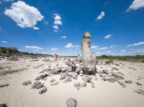 Rock formation Pobiti Kamani (Upright Stones), Bulgaria