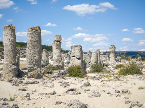 Rock formation Pobiti Kamani (Upright Stones), Bulgaria