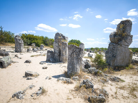 Rock formation Pobiti Kamani (Upright Stones), Bulgaria