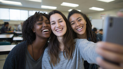 Obraz premium Happy multicultural children smiling at camera, friendship and diversity concept children, kids, friends, diversity, portrait, smiling, childhood, group