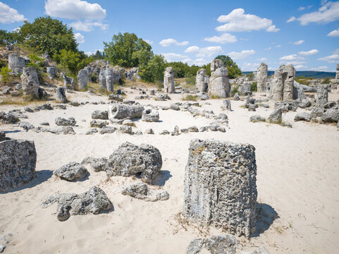 Rock formation Pobiti Kamani (Upright Stones), Bulgaria