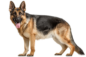 German Shepherd Isolated on Transparent Background