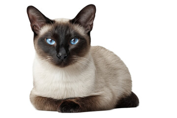 Siamese Cat Isolated on Transparent Background
