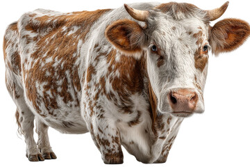 Domestic Cow Isolated on Transparent Background