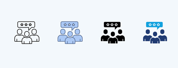 Customer Reviews Multiple Icon Illustration Vector
